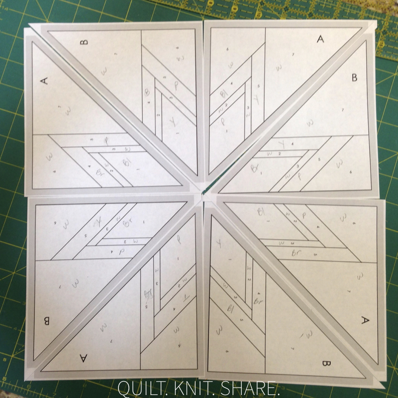 A paper piece star block.